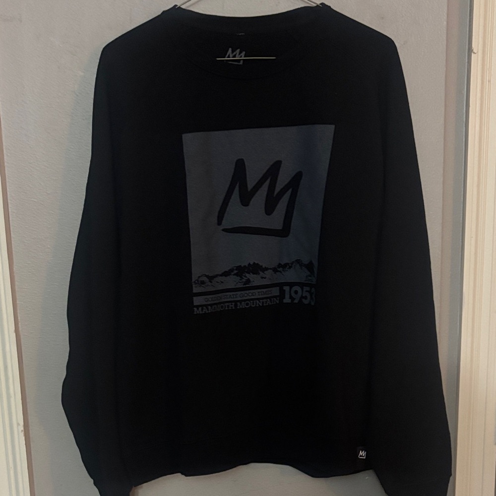 Mammoth Mountain Black Crewneck Sweater